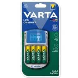 Carica Batteria Varta Lcd Charger (Incl. 4Aa 2600Mah + 12V + Usb Cable)