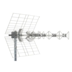BLU5HD 5G FRACARRO Antenna Biconica A 5 Elementi Di Banda Uhf Con Connettore F, Filtro 5G E 4G Lte E Riflettore A Griglia