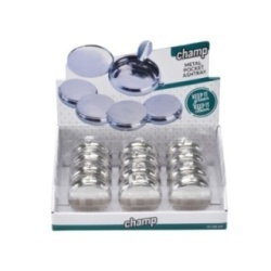 Posacenere Tascabile In Metallo 4,8 X 4,8 X 1,3 Conf 12Pz