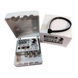 LTE25U2D - Amplificatore Lte/Cusano 25Db Regolabile 2 Uscite cc + Diodo + Filtro 5G (-35Db) + Led