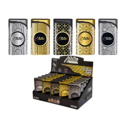 Accendino Turbo Metal Gold Silver 25 Pz