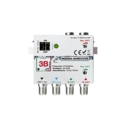 AMEUU35 3B Elettronica Amplificatore 2 In UHF 2 Out CC 35dB Led Regolabile 5G