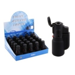 Accendino Turbo Atomic Bullet Jet Black Rub Conf 25 Pz