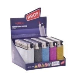 Accendino Prof Turbo Shiny Stickers Slidecap 50Pz