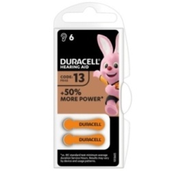 Batteria Duracell Activeair Hearing DA 13 Bl6