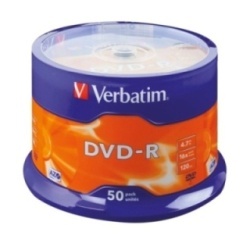 Dvd Verbatim 4,7Gb Confezione 50 Pezzi