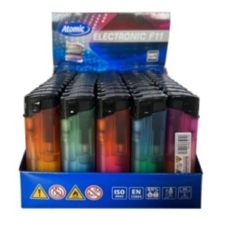 Accendino Elettronico Atomic  Semi-Trasparente 50Pz