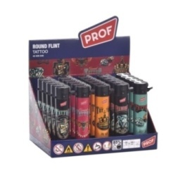 Accendino Prof Tattoo Refill Round Flint Dl 25