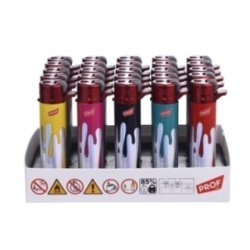 Accendino Prof Flint Big Dripping Paint 25Pz