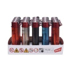 Accendino Prof Flint Big Transparent 25Pz