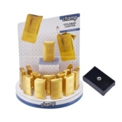 Accendino Metal Gold Champ Con Espositore Conf.12 Pz