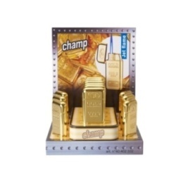 Accendino Metal Gold Turbo Champ Con Espositore Conf.12 Pz