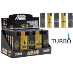 Accendino Turbo Metal Case Matteo Hunter Conf 25 Pz