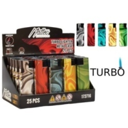 Accendino Turbo Metal Case Matteo Luxury Conf 25 Pz