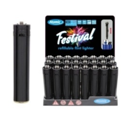 Accendino Atomic Festival All Black Conf 24 Pz