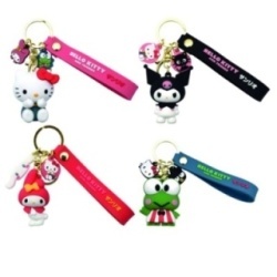 Portachiavi In Silicone Hello Kitty & Friends 24Pz