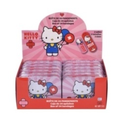 Cerotti Per Bambini Hello Kitty Con Box In Metallo Expo 12 Box (24 Cerotti X Box) Tipo 2