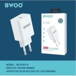 Caricatore Bwoo Wall Ingresso Type-C 20W 5V 3A